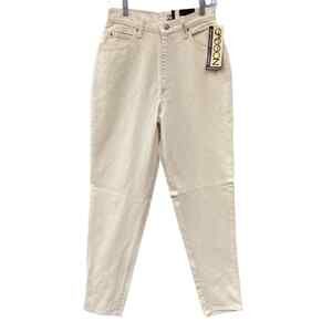 Vintage Sasson High Rise Jeans 11/12 28 x 32 Beige Natural Tapered Deadstock